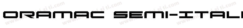 Oramac Semi-Italic字体转换
